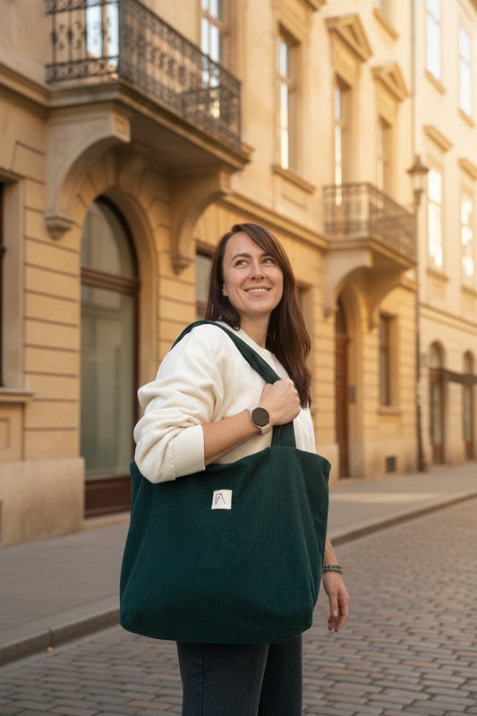 SAC CABAS VELOURS DOUBLÉ COTON RECTO VERSO