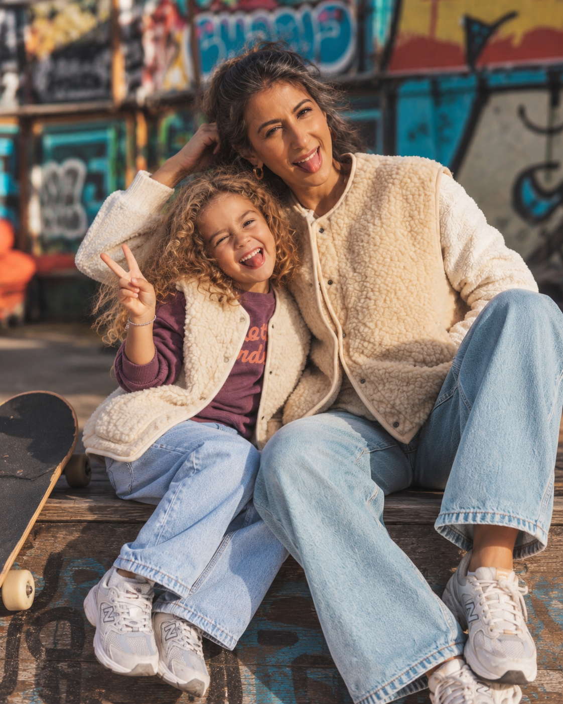 Cocoon enfant, le gilet sans manche en laine mérinos beige