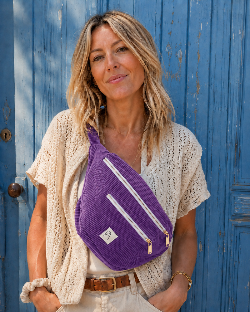 Sac banane Paolina XL violet