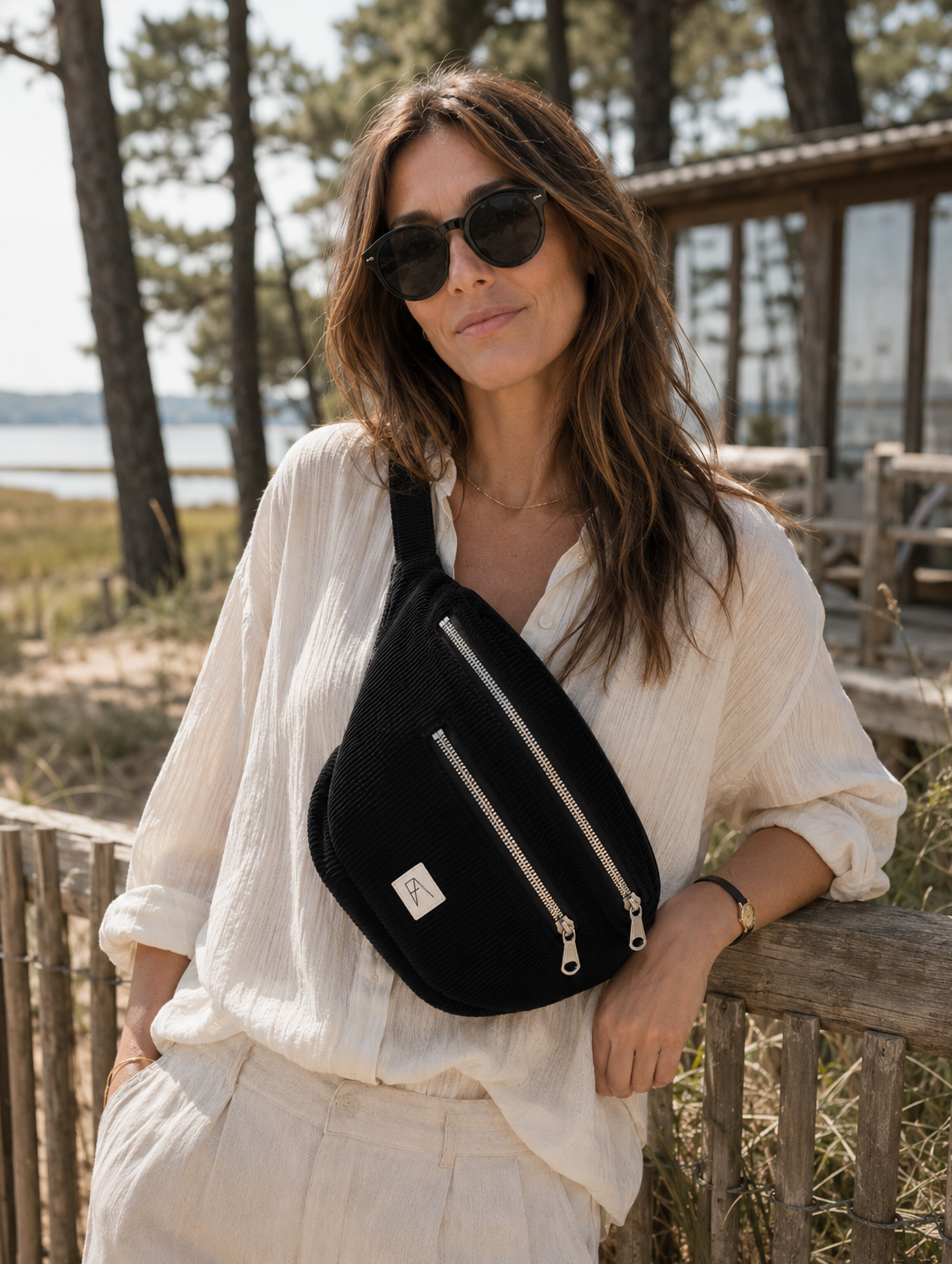 Sac banane Paolina XL noir