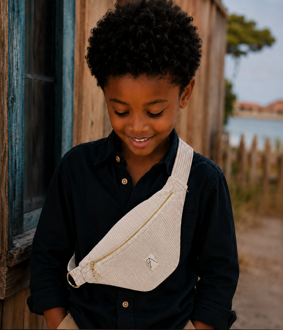 Sac banane Mimi beige enfant