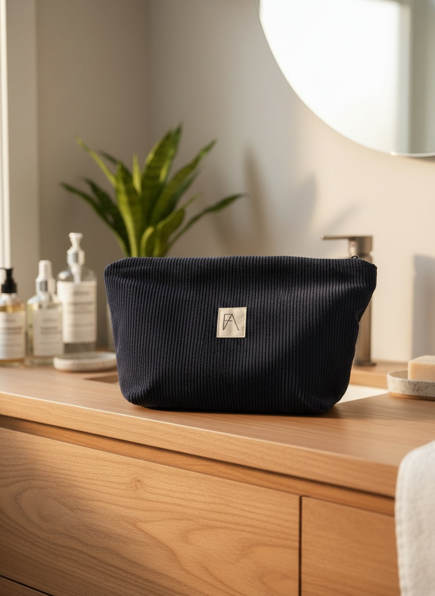 Léonie la trousse de toilette XL vert sapin