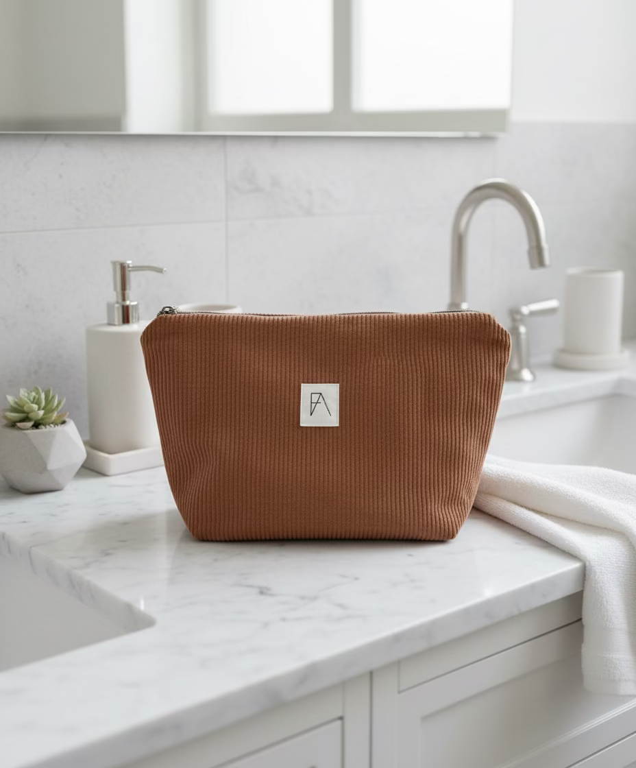 Léonie la trousse de toilette XL vert sapin