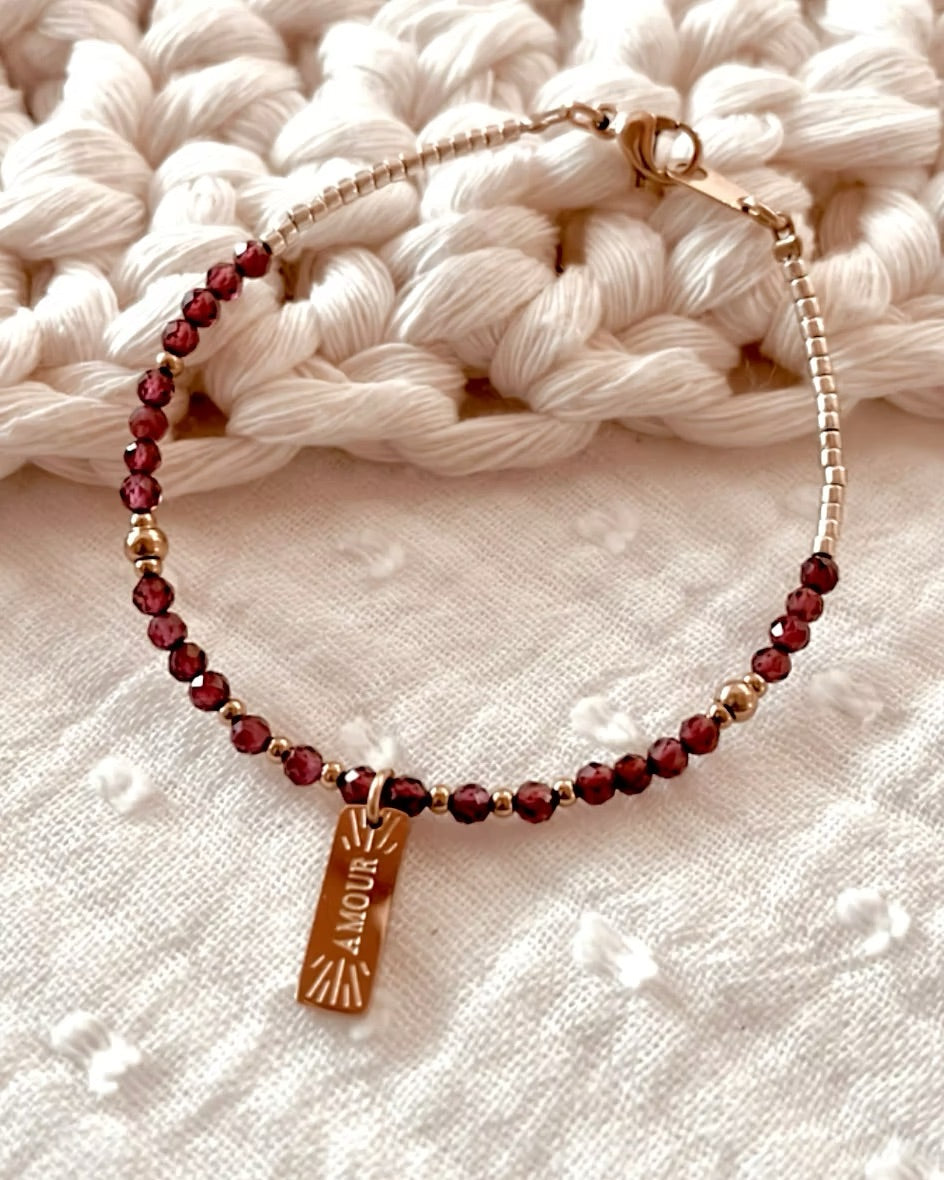 Lova Bracelet Amour Grenat