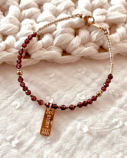Lova Bracelet Amour Grenat