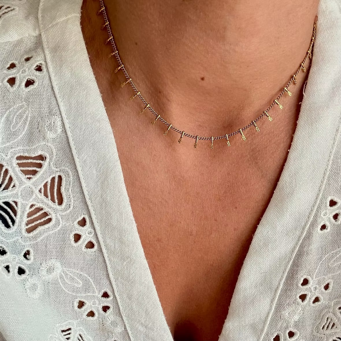 Ivy Collier Chaîne pampilles dorée