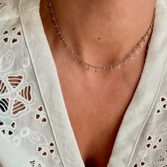 Ivy Collier Chaîne pampilles dorée