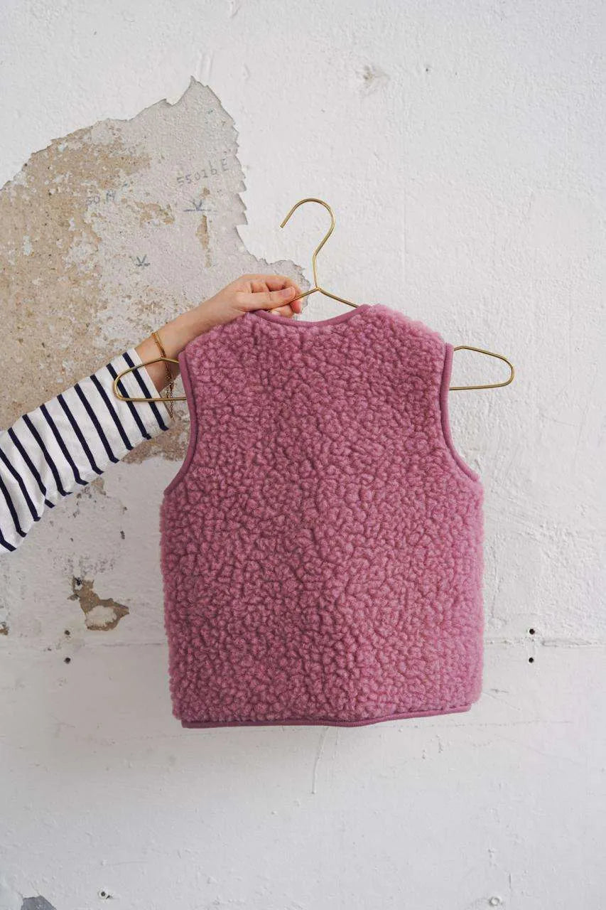 DUO Gilet cocoon rose