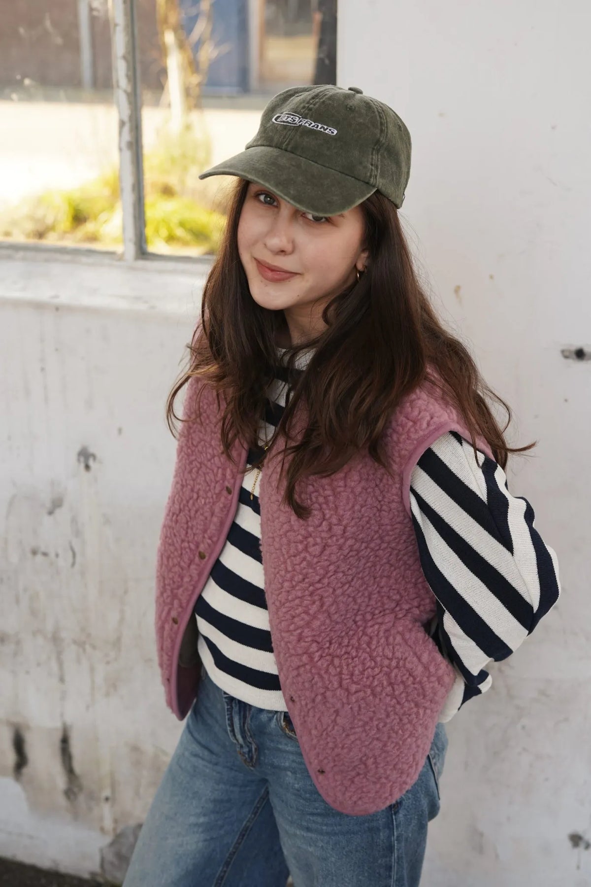DUO Gilet cocoon rose